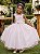 Vestido Infantil Longo Rosa Bebê Luxo Formaturas Daminhas - Imagem 1