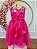 Vestido Infantil Pink Renda Saia Brilho Cinto Strass - Imagem 7