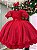 Vestido Infantil Festa Luxo Tule Glitter Vermelho - Imagem 6