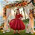 Vestido Infantil Festa Luxo Tule Glitter Vermelho - Imagem 3