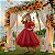 Vestido Infantil Festa Luxo Tule Glitter Vermelho - Imagem 4