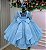 Vestido Infantil Festa Luxo Tule Glitter Azul Bebe - Imagem 4