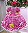 Vestido Junino Luxo Infantil São João Pink - Imagem 4