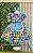 Vestido Infantil Junino Caipira Festas Xadrez Azul Colorido Festas - Imagem 1