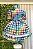 Vestido Infantil Junino Caipira Festas Xadrez Azul Colorido Festas - Imagem 3