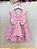 Vestido Infantil Rosa Saia Babados e Glitter Daminha - Imagem 5