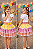 Saia Infantil Junino Caipira Festas Xadrez Colorido Junina - Imagem 3