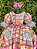 Vestido Junino Arraiá Festas Azul Xadrez Colorido - Imagem 4