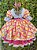 Vestido Junino Arraiá Festas Azul Xadrez Colorido - Imagem 7
