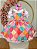 Conjunto Junino Meninas Blusa Branca Saia Xadrez Colorida - Imagem 2