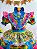 Vestido Infantil Junino Caipira Xadrez Colorido Estampado - Imagem 4