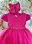 Vestido Infantil Rosa Busto Com Pérolas Batizados - Imagem 3