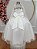 Vestido Infantil Longo Off White Aplique Borboletas Festas - Imagem 3