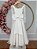 Vestido Infantil Longo Off White Aplique Borboletas Festas - Imagem 5