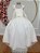 Vestido Infantil Longo Off White Aplique Borboletas Festas - Imagem 1