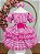 Vestido Infantil Junino Arraiá Festas Pink Xadrez - Imagem 1