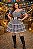 Vestido Adulto Junino Arraiá Festas Preto Xadrez - Imagem 1