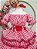 Vestido Infantil Junino Arraiá Festas Vermelho Xadrez - Imagem 3