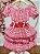 Vestido Infantil Junino Arraiá Festas Vermelho Xadrez - Imagem 5