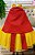 Vestido Fantasia Infantil Princesa com Saia Glitter com Capa Laço Bico de Pato - Imagem 5