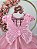 Vestido Infantil Jardim Encantado Rose Festa Renda Luxo - Imagem 3