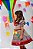Vestido Maria Bonita Fantasia Infantil Junino Colorido Festas - Imagem 7