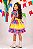 Vestido Infantil Junino Arraiá Capira Xadrez Colorido com Laços e Renda - Imagem 4