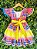 Vestido Infantil Junino Arraiá Capira Xadrez Colorido com Laços e Renda - Imagem 8