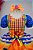 Vestido Infantil Junino Festa de São João Azul Royal - Imagem 2