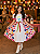 Vestido Infantil Junino Arraiá Branco Noiva Noivinha Junina - Imagem 1