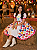 Vestido Infantil Junino Arraiá Branco Noiva Noivinha Junina - Imagem 2