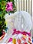 Vestido Infantil Junino Arraiá Branco Noiva Noivinha Junina - Imagem 6