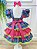 Vestido Infantil Junino Arraiá Capira Xadrez Azul Colorido - Imagem 2