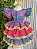 Vestido Infantil Junino Arraiá Capira Xadrez Azul Colorido - Imagem 10
