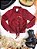 Camisa Infantil Meninas Xadrez Junina Preto e Vermelho - Imagem 2