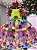 Vestido Junino Luxo Arraia Colorido Festa Junina Quadrilha - Imagem 5