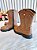 Bota infantil Boiadeira Texana Caramelo Com Zíper Luxo - Imagem 3