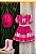 Vestido Junino Infantil Azul Pink Xadrez com Corações e Renda - Imagem 3