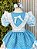 Vestido Junino Infantil Azul Turquesa Xadrez com Corações e Renda - Imagem 5