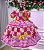 Vestido Junino Luxo Amarelo e Rosa Festa Junina Caipira - Imagem 3