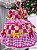 Vestido Junino Luxo Amarelo e Rosa Festa Junina Caipira - Imagem 7