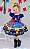 Vestido Infantil Junino Azul Xadrez Colorido Festa São João - Imagem 1