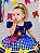 Vestido Infantil Junino Azul Xadrez Colorido Festa São João - Imagem 10
