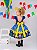 Vestido Infantil Junino Azul Xadrez Colorido Festa São João - Imagem 12