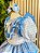 Vestido Junino Infantil Azul Bebê Xadrez com Corações e Renda - Imagem 6