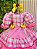 Vestido Infantil Junino Arraiá Capira Xadrez Colorido Verde - Imagem 10