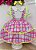 Conjunto Infantil Junino Salopete Xadrez Rosa Verde - Imagem 10