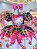 Vestido Infantil Junino Caipira Folia Balões Xadrez Colorido - Imagem 3