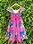 Vestido Infantil Junino Caipira Arraiá Rosa Chiclete Colorido - Imagem 5
