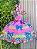 Vestido Infantil Junino Caipira Arraiá Rosa Chiclete Colorido - Imagem 1